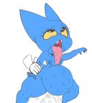 adorabat anthro bat biped blue_body bodily_fluids cartoon_network cum cum_inflation drooling female female_penetrated genital_fluids inflation male male/female male_penetrating male_penetrating_female mammal mao_mao:_heroes_of_pure_heart neom-daddy penetration saliva sex simple_background sweat thick_thighs tongue tongue_out white_background