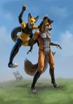  alyx anthro canine cat clothing feline female fox latex_(artist) male mammal rubber suit 