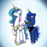  animated anticularpony duo equine feral friendship_is_magic horn mammal my_little_pony princess_celestia_(mlp) princess_luna_(mlp) winged_unicorn wings 