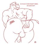  anthro anus bent_over big_butt bigdaddyrhino butt english_text huge_butt male mammal muscular muscular_male presenting presenting_anus presenting_hindquarters rhinoceros slightly_chubby solo spread_anus spreading standing tattoo text unknown_artist 