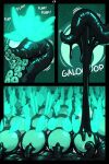 2023 2:3 abstract_art absurd_res comic cthoprene deity digital_media_(artwork) director_(ruler_of_everything) group hi_res holographic_wings latex monster sexotheque simple_background sound_effects tentacles text white_text wings