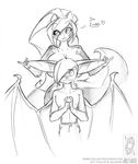  &lt;3 anthro bat big_breasts breasts chloe_sinclaire clothed clothing conditional_dnp dialogue duo english_text female hair jollyjack male mammal monochrome nervous nude size_difference skunk text topless wings 