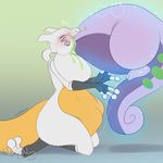  belly big_belly blush dragon feline feral goodra legendary_pok&eacute;mon mammal mewtwo nintendo nummynumz oral_vore pok&eacute;mon semi-anthro slightly_chubby slime swallowing sweat video_games vore 