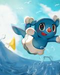  blue_body blush brionne cute fangs flag happy mammal marine nintendo pinniped pok&eacute;mon sakai_asakai seal ship smile solo vehicle video_games water 