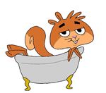  amidnarasu bathtub male mammal rodent scaredy_squirrel squirrel 