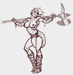  axe breasts diaper ear_piercing eye_patch eyewear feces female humanoid melee_weapon messy_diaper nipple_piercing nipples orc piercing scat soiling source_request unknown_artist weapon 