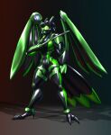 2024 accipitrid accipitriform anthro arm_blade avian big_breasts bird black_latex breasts clothed clothed_anthro clothed_female clothing cybernetic_wing cybernetics drone eagle feathers female gas_mask glistening glistening_latex green_latex hi_res latex latex_clothing latex_skinsuit machine mask multicolored_clothing multicolored_skinsuit salisa_vulketh skinsuit solo tail tail_feathers tight_clothing toughset two_tone_clothing two_tone_skinsuit wearing_mask