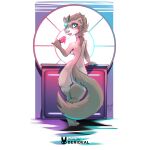 1:1 2024 anthro back_boob bodily_fluids breasts brown_body brown_fur brown_hair butt collar derideal female food fur gloves_(marking) hair hi_res kiaun leg_markings looking_back mammal markings mix_(derideal) mustelid musteline nude open_mouth rear_view saliva saliva_string socks_(marking) solo true_musteline weasel