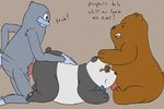  anal anal_penetration balls bear cartoon_network charlie_(we_bare_bears) fellatio grizzly_(character) grizzly_bear group group_sex male male/male mammal oral panda panda_(character) penetration penis sex spitroast thevillager threesome we_bare_bears 