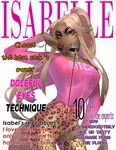  anthro black_gargoyley breasts canine clothing collar cover english_text female leash looking_at_viewer magazine_cover mammal nipple_bulge sheer_clothing skinny solo text tight_clothing translucent transparent_clothing wide_hips 