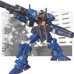 3d aiming beam_rifle character_name commentary_request emblem energy_gun g-db gundam gundam_mk_ii highres machinery mecha mecha_focus mobile_suit no_humans original realistic redesign robot roundel science_fiction shield titans_(gundam) v-fin weapon zeta_gundam 