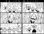  bottle comic commentary_request disguise fairy_(kantai_collection) greyscale jun'you_(kantai_collection) kantai_collection monochrome sakazaki_freddy sake sake_bottle thumbs_up translation_request type_a_kou-hyouteki 