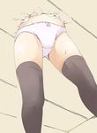  black_legwear close-up cuts highres injury mepikari mystia_lorelei panties scratches solo stuck sweat thighhighs through_wall touhou underwear 