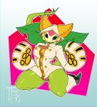 absurd_res arc_system_works bandai_namco blazblue clothing cosplay digimon digimon_(species) elemental_creature elemental_humanoid felid female flora_fauna flower hi_res humanoid kaka_(blazblue) mammal panties plant plant_humanoid solo sunflower sunflowmon tagme taokaka teaspoon thick_thighs underwear wide_hips