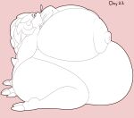anthro belly big_belly big_breasts big_butt big_nipples bodily_fluids breasts butt chiseacreations claws cum cum_in_mouth cum_inflation cum_inside disembodied_penis female generation_1_pokemon genital_fluids genitals hi_res huge_belly huge_breasts hyper hyper_belly hyper_breasts immobile inflation kinktober male monochrome nintendo nipples penis pokemon pokemon_(species) sandpancake sandslash solo thick_thighs