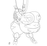 anthro arms_tied badgerben belly big_belly big_breasts big_butt big_nipples bound breasts butt claws clothing female generation_1_pokemon hi_res hose hose_in_mouth hose_inflation huge_belly huge_breasts huge_butt hyper hyper_belly hyper_breasts inflation monochrome navel nintendo nipples pokemon pokemon_(species) sandpancake sandslash solo torn_clothing
