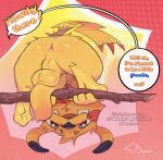 abstract_background accent animal_genitalia animal_penis anthro anus backsack balls balls_blush bent_leg bent_over big_eyes big_sheath big_teeth blush body_blush branch buckteeth butt clothing costume countershade_paws countershading curved_ears devil_costume dialogue english_text exposed_teeth facial_hair feral flaccid floppy_penis fully_sheathed fur generation_1_pokemon genitals gesture glistening glistening_anus glistening_balls glistening_butt glistening_genitalia glistening_perineum goatee greeting greeting_viewer hair head_tuft hi_res highlighted_text huge_sheath hyper hyper_genitalia hyper_sheath kerchief kerchief_only light light_beam light_body light_fur light_paws long_sheath looking_at_viewer male mammal mimicking mostly_nude neck_scarf neckerchief neckerchief_only neckwear nintendo on_branch open_mouth outside paper paws penis perching perineum pikachu pokemon pokemon_(species) pose presenting presenting_hindquarters pubes pubic_fuzz question raised_tail rear_view red_kerchief red_neckerchief rodent sheath sheriff_macaroni signature simple_background snaggle_teeth solo speech_bubble spooky_dune spread_butt spreading stylized_text sun sunbeam sunlight tail talking_to_self talking_to_viewer tape teeth text tuft whispering yellow_body