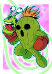  boxing_gloves cactus digimon digimon_(creature) gloves highres mcauley-art no_humans numemon plant_monster red_gloves togemon tongue tongue_out 