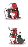  ? bear beast_monokuma black_scarf card comic danganronpa monotarou_(danganronpa) new_danganronpa_v3 no_humans pacifier scarf shimada_(dmisx) silent_comic simple_background white_background zettai_zetsubou_shoujo 