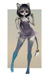  anthro black_gargoyley clothed clothing feline female fur hair looking_at_viewer mammal simple_background smile solo standing wide_hips 