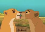  daughter disney feline female female/female kiara kissing lion mammal mother nala parent the_lion_king thereaven tongue 