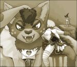 anthro bed blood bodily_fluids bovid caprine clothed clothing costume cum cum_inside death disembodied_head duo ejaculation emikochan furniture fursuit fursuiter genital_fluids gore guts hotel_room human hybrid lizard male male/male mammal max_neon open_belly organs oskar_(2ndvoice) partially_clothed reptile reverse_blowjob scalie sheep slim
