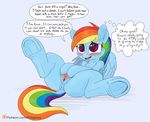  2017 anus blue_feathers blush colored dialogue edit english_text equine feathered_wings feathers female feral friendship_is_magic hair hooves mammal multicolored_hair my_little_pony open_mouth patreon pegasus pusspuss pussy rainbow_dash_(mlp) rainbow_hair simple_background solo spread_legs spread_pussy spreading sweat text thought_bubble underhoof white_background wings 