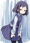  avery_(little_witch_academia) blue_hair dress hair_clip little_witch_academia short_hair uniform 