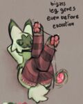 3_toes ambiguous_gender anthro between_toes clothing digitigrade feet feet_up floragato foot_focus footwear generation_9_pokemon legwear lying miii_cho nintendo pawpads paws pokemon pokemon_(species) semi-anthro socks solo stockings thigh_highs toeless_footwear toeless_socks toes yo-yo