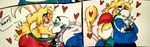  asgore_dreemurr kissing male male/male roskiiart sans_(undertale) size_difference text undertale video_games 