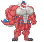 abs absurd_res anthro big_muscles big_pecs big_tail fossil_pokemon generation_6_pokemon hehdgd hi_res huge_muscles huge_pecs male muscular muscular_anthro muscular_legs muscular_male neck_tuft nintendo pecs pokemon pokemon_(species) solo tail tuft tyrantrum