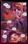 absurd_res angry anthro armor armor_plates bat_wings boots camel_toe chilllum clothed clothing comic cross-popping_vein dartagnyan dialogue duo echidna english_text eulipotyphlan female flying footwear gloves handwear headgear heart_clothing heart_symbol helmet hi_res high_heels inside knight knuckles_the_echidna leather leather_clothing legwear male mammal membrane_(anatomy) membranous_wings monotreme muscular muscular_anthro muscular_male rouge_the_bat sega shoes sir_gawain_(sonic_and_the_black_knight) sonic_and_the_black_knight sonic_storybook_series sonic_the_hedgehog_(series) speech_bubble standing teeth text thigh_boots thigh_highs tower walking warrior wearing_helmet wings