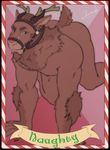  all_fours antlers basch bit_gag border cervine christmas english_text front_view gag hairy holidays horn looking_at_viewer male mammal muzzle_(object) muzzled perspective reindeer signature solo text 