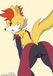  asmartboy breasts butt delphox female invalid_tag nintendo nintendoplayers101 pok&eacute;mon presenting round solo teasing video_games 