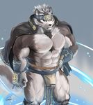  bulge canine clothing horkeukamui loincloth male mammal muscular solo tokyo_afterschool_summoners wolf 