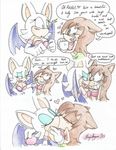  banjokazoo123 comic fan_character female female/female grope kissing rouge_the_bat sonic_(series) 