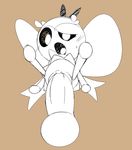  2017 balls female male male/female nintendo open_mouth pok&eacute;mon ribombee robbonp simple_background size_difference smaller_female video_games wings 