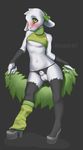  2017 animal_genitalia anthro armwear asriel_dreemurr balls blush boa_(clothing) boss_monster caprine claws clothed clothing crotchless_panties fangs footwear fully_sheathed fur gilgash girly goat green_eyes high_heels legwear long_ears looking_at_viewer male mammal panties partially_clothed penis pinup pose presenting presenting_penis ribbons sheath shoes simple_background skimpy solo striped_legwear stripes undertale underwear video_games white_fur young 