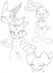  babs_bunny big-e6 blaze_the_cat crossover earthbound giygas pokemon sonic_team tiny_toon_adventures zangoose 