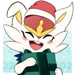 1:1 2024 christmas cinderace generation_8_pokemon gift hi_res holidays invalid_tag nintendo pokemon pokemon_(species) secretsanta