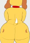 2023 absurd_res back big_butt butt butt_focus canid canine canis collar collar_only dog_pose domestic_dog female hi_res mammal martha_lorraine martha_speaks nude nude_female rear_view tagme thick_thighs toonarscontent