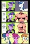 abs absurd_res blush clothed clothing dialogue equid equine eyelashes female feral friendship_is_magic hair hasbro hi_res human male mammal my_little_pony optimus pupils smile text tongue tongue_out twilight_sparkle_(mlp)