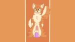 abys_171 anal anthro dildo dildo_sitting domestic_cat felid feline felis fur hi_res male mammal orange_body orange_fur penetration sex_toy solo