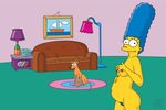  marge_simpson mole santa&#039;s_little_helper tagme the_simpsons 