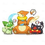 1:1 2d_animation ambiguous_gender animated anthro black_body black_fur black_tail blush buizel eyes_closed fanning feet felid feline feral frame_by_frame fur generation_4_pokemon generation_7_pokemon generation_9_pokemon green_body green_fur green_tail grey_inner_ear group happy heart_symbol litten lying mammal multicolored_body multicolored_fur mustelid musteline nintendo open_mouth open_smile orange_body orange_tail pokemon pokemon_(species) red_body red_fur short_playtime signature simple_background sitting size_difference smile speech_bubble spinning_tails sprigatito tail tail_motion tailwag tontaro trio two_tone_body two_tone_fur water watermark wet white_background yellow_eyes