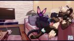 abs african_wild_dog animal_mask anthro bat bdsm big_ears blue_body blue_fur blue_penis blue_stripes bodily_fluids breath brown_body brown_fur canid canine chastity_cage chastity_device claws collar duo ear_piercing electronics fangs floor fluffy fluffy_tail food fur furniture gaba_neon genital_fluids genitals hair heart_symbol hi_res hybrid intersex intersex/male knot living_room living_room_sex male maleherm maleherm_(lore) mammal marsbat mask nozomyarts onomatopoeia paws penetration penile penile_penetration penis petplay piercing pillow pizza plant pointed_nose pointed_tail precum pup_mask puppyplay purple_body purple_scales purple_scutes roleplay round_ears round_nose scales scalie scutes shuddering slightly_chubby sofa sound_effects stripes table tail teeth television text thick_thighs vaginal vaginal_penetration white_body white_fur white_hair wood wood_floor