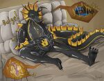 2025 anal anal_penetration ao_(xavier_h0) beckoning bed clothing dialogue dragon furniture generation_4_pokemon gesture glistening glistening_body green_eyes hi_res hypnosis latex latex_clothing latex_skinsuit lucario male mind_control mythological_creature mythological_scalie mythology nintendo null_bulge oral oral_penetration penetration pokemon pokemon_(species) riggedreded scalie sealed skinsuit squeak squeezing suit teasing tight_clothing trapped vore zipper