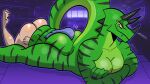 absurd_res anonymous_artist anthro big_butt butt chameleon coiling coiling_another dominant dominant_anthro dominant_male duo face_in_ass facesitting female femboy hi_res human human_on_anthro interspecies larger_anthro larger_male lizard male male/female mammal reptile scalie sitting_on_another size_difference smaller_female smaller_human submissive submissive_female submissive_human tail tail_coil tail_wrapped_around
