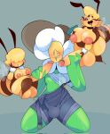 2023 3_fingers 4_fingers amazed antennae_(anatomy) anthro anthrofied areola arm_tuft arthropod arthropod_abdomen artist_name balls bee belly big_areola big_balls big_breasts big_bulge big_butt big_penis blonde_hair blush bodily_fluids breasts brown_body brown_eyes brown_glans brown_skin bulge butt clothed clothing colored curvy_figure digital_drawing_(artwork) digital_media_(artwork) double_handjob dozighost dripping elemental_creature elemental_humanoid english_text erection fingers flora_fauna flower flower_creature flower_humanoid flying fur genital_fluids genitals glans glistening glistening_areola glistening_balls glistening_body glistening_breasts glistening_butt glistening_genitalia glistening_glans glistening_legs glistening_nipples glistening_penis glistening_skin glistening_thighs green_body green_nipples green_skin grey_background grey_clothing grey_shirt grey_topwear group group_sex gynomorph gynomorph/male hair hair_over_eye hair_over_eyes handjob heart_eyes heart_symbol hi_res huge_areola huge_balls huge_penis humanoid humanoid_genitalia humanoid_penis hymenopteran insect insect_wings intersex intersex/male kneeling leaf leaf_arms leaking_precum long_penis looking_pleasured male masturbation motion_blur multicolored_body narrowed_eyes navel nipples nude one_eye_closed open_mouth overalls overalls_down penile penile_masturbation penis petals pink_areola pink_nipples plant plant_humanoid pointy_nose precum precum_drip precum_string pseudo_hair pupils raised_clothing raised_shirt raised_topwear sex shaded shirt signature simple_background simple_eyes slightly_chubby smile stinger tail text thick_thighs threesome topwear trio tuft two_tone_body watermark white_body white_fur white_heart white_pupils white_sclera wide_hips wings wrist_tuft yellow_balls yellow_body yellow_skin