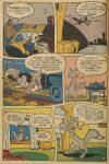 1946 20th_century 6_panel_comic absurd_res ancient_art anthro armchair biped black_text brown_body building bulldog canid canine canis chair city cityscape climbing_through_window clothing comic crescent_moon curt_perkis curtains dewlap_(anatomy) dialogue dipstick_tail domestic_dog english_text firing_weapon fox freight_railcar fur furniture gesture grey_body grey_fur group gun hand_gesture hi_res holding_gun holding_object holding_ranged_weapon holding_weapon holding_wood house jowls lying male mammal markings mastiff molosser moon on_train page_number picture_frame pink_sky plant pointing police police_hat police_uniform public_domain railway_track ranged_weapon red_text shrub silhouette sky sound_effects speech_bubble standing tail tail_markings text train tree trio uniform vehicle water_tower weapon window